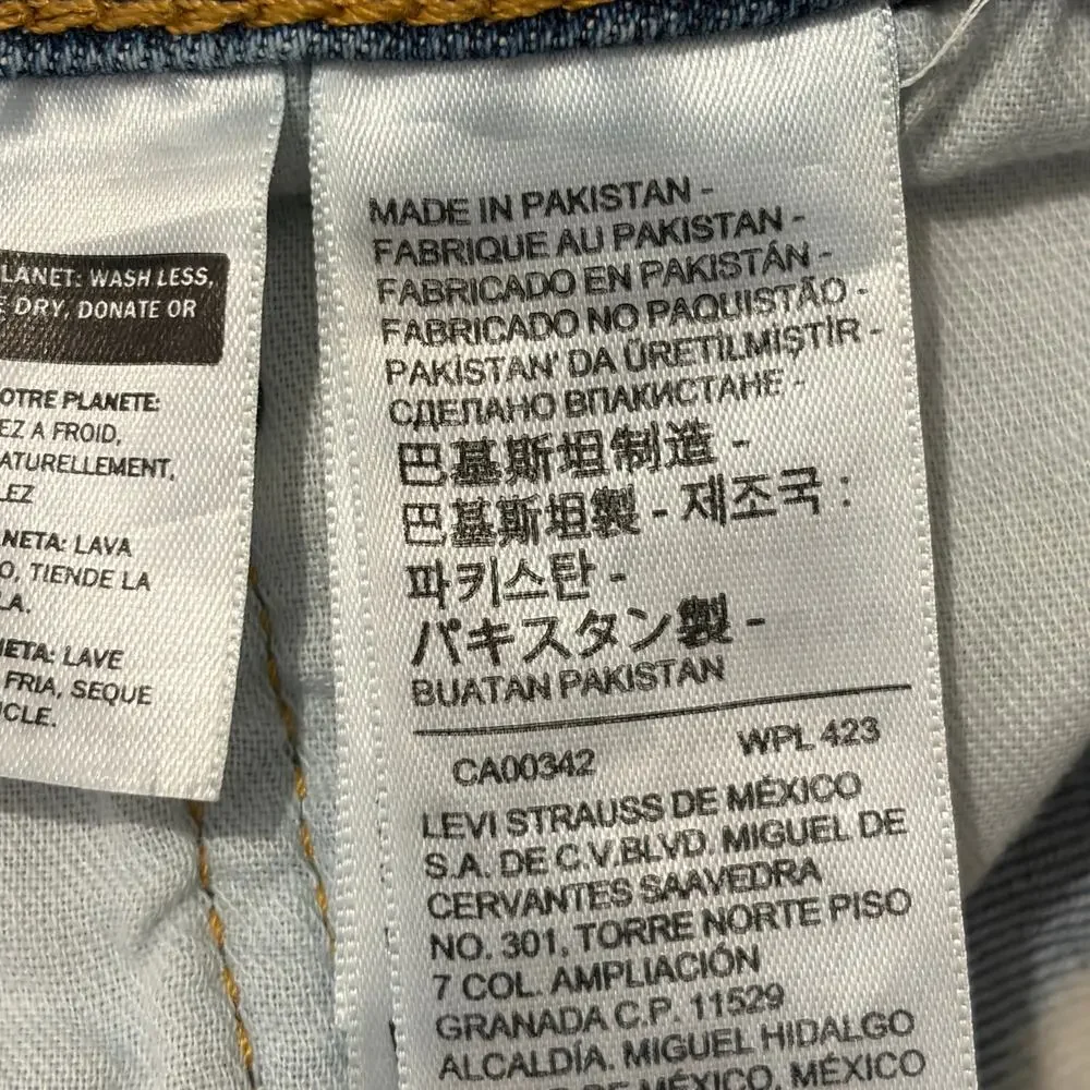 Levi’s 510 Skinny Jeans 28x32 Bleach Splatter Distressed Denim Mens Streetwear